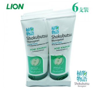 【家庭装】植物物语去痤疮洗面奶 100ml x 6支 ShokubutsuMonogatari FacialFoam